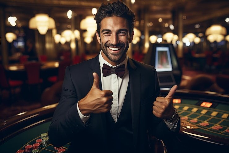 Dealer casino live di meja permainan noza78 dengan suasana elegan dan interaktif